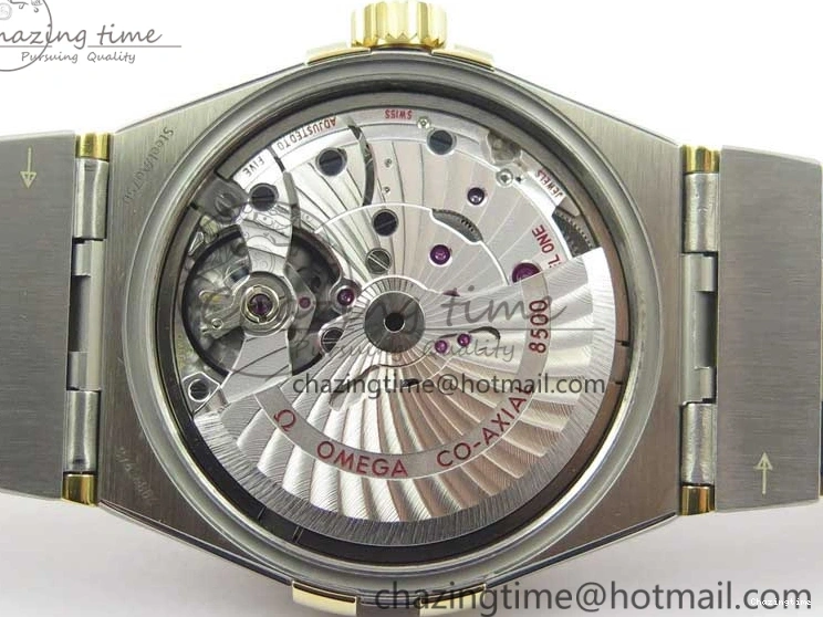 0303 Constellation 38mm SS YG VSF 1:1 Best Edition White Textured Dial on SS YG Bracelet A8500 Super Clone Upgraded 7922